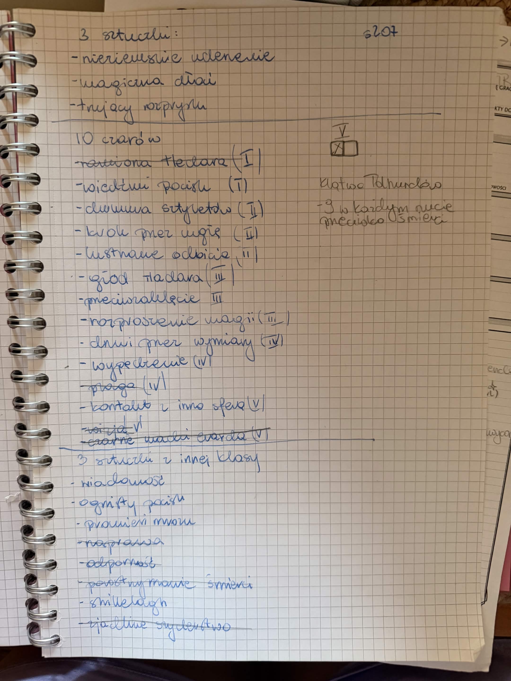 Czwarta strona aktualnej karty postaci Lilii