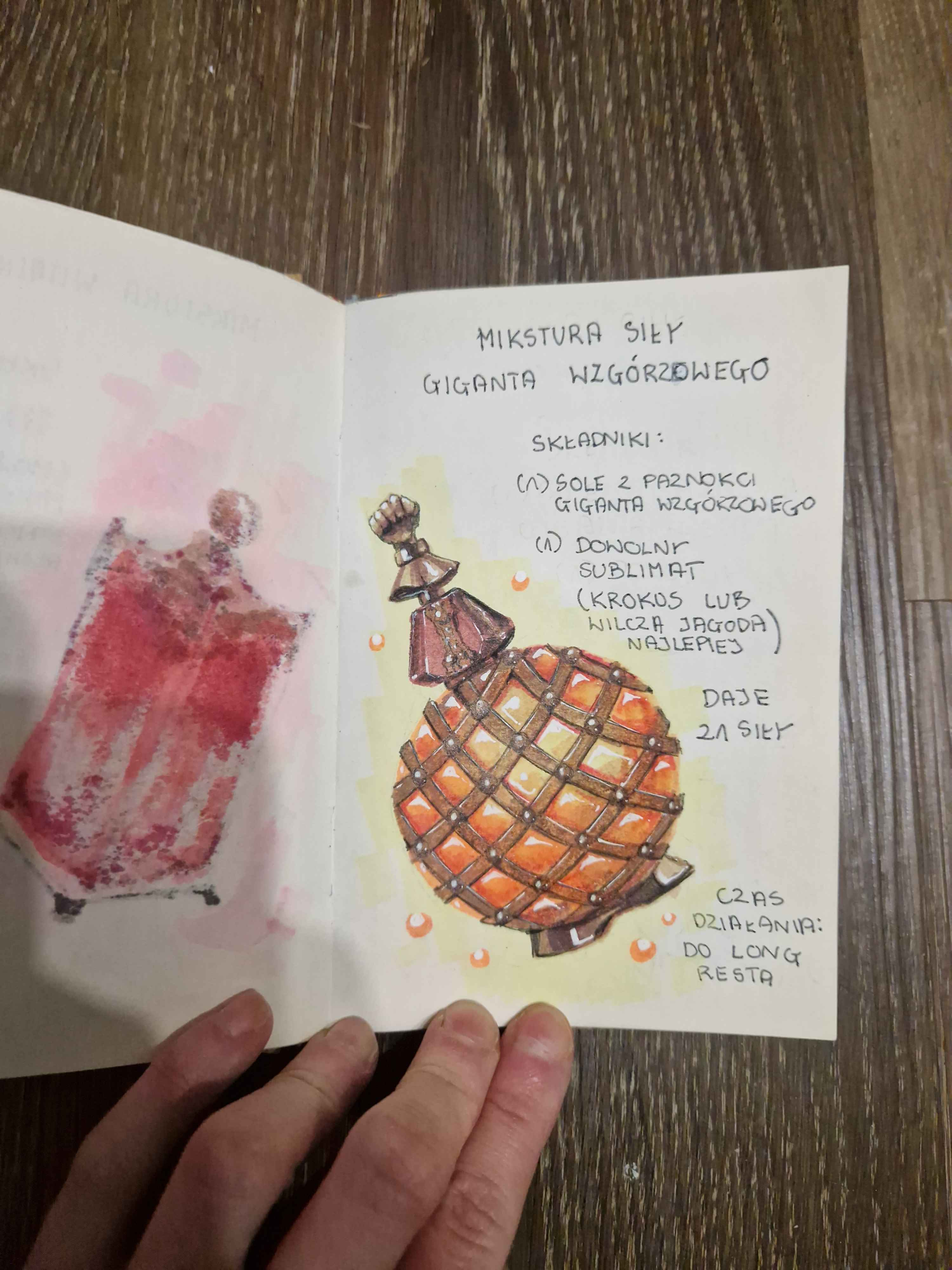 Notatnik alchemiczny Silvy: mikstura siły giganta wzgórzowego